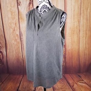 Crosby Womens Green Sleeveless Sheer Tunic Size XL